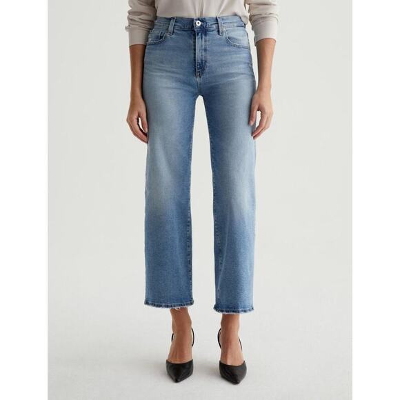 AG Jeans | Saige Wide Leg Crop Size 24 High Rise Light Blue Wash 26" Inseam - Picture 1 of 15